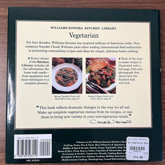 Williams-Sonoma Kitchen Library Cookbook ~ Vegetarian - Picture 4 of 4